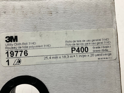 3M 19776 Abrasive Utility Cloth Roll 314 D, 1''  X 20 Yard P400 400 Grit J Weight