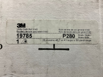 3M 19785 280 Grit 1'' X 50 Yd - Aluminum Oxide Abrasive Utility Cloth Shop Roll
