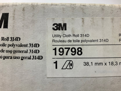 3M 19798 Utility Cloth Sanding Abrasive Roll 314D P180 J-weight 1-1/2'' X 20 Yard