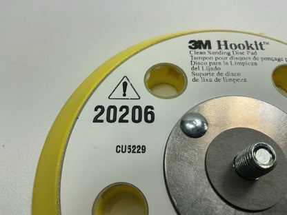 3M 20206 5'' Hook-and-Loop Disc Backup Pad, 5/16''-24 Threaded Shaft