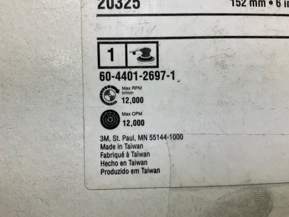 3M 20325 Random Orbital Sander, 6'' Non-Vacuum, 3/16'' Orbit