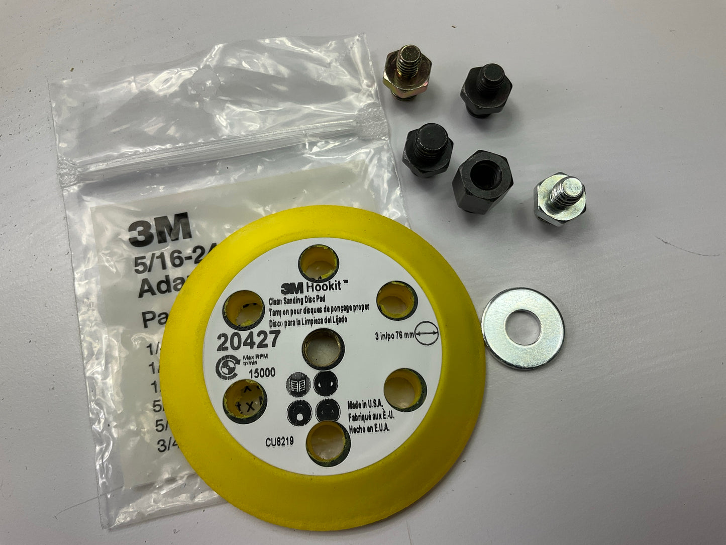 3M 20427 Automotive Hookit Clean Sanding Disc Pad Kit, 3'' X 1/2