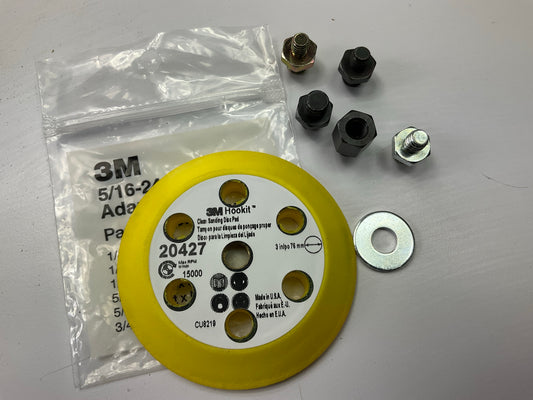 3M 20427 Automotive Hookit Clean Sanding Disc Pad Kit, 3'' X 1/2