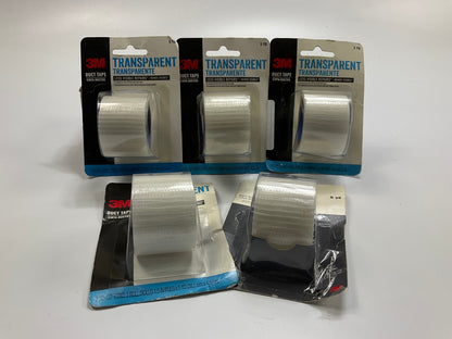 5 Rolls - 3M 2105-CD High Performance Transparent Duct Tape - 1.5'' X 5 Yards