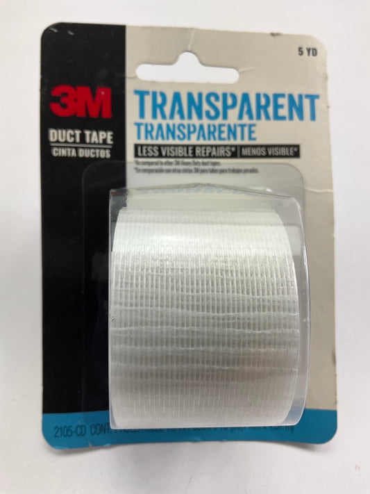 3M 2105-CD High Performance Transparent Duct Tape - 5 Yards
