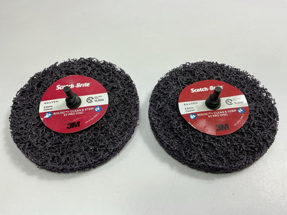 (2) 3M 21552 Roloc+ Clean And Strip XT Disc, 4 Inch X 1/2 Inch, Replaces 07470