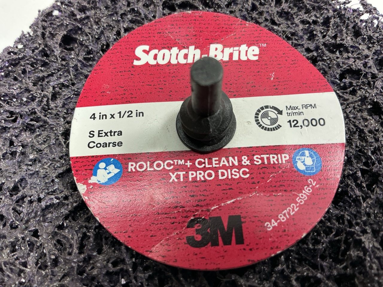 (2) 3M 21552 Roloc+ Clean And Strip XT Disc, 4 Inch X 1/2 Inch, Replaces 07470