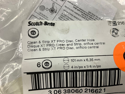 3M 21662 XO-DC Clean & Strip Extra Coarse Grade 4'' XT Pro Disc, 6 / Pack