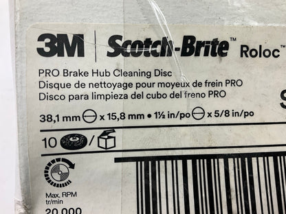 (10) 3M 21713 Scotch-brite Roloc Pro Brake Hub Cleaning Disc, 1-1/2 In X 5/8 In