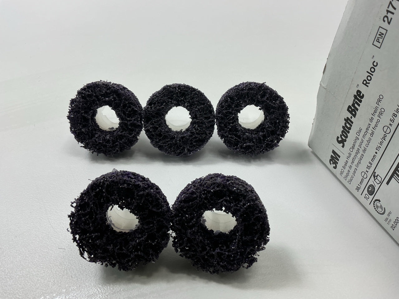 (5) 3M 21713 Scotch-brite Roloc Pro Brake Hub Cleaning Disc, 1-1/2 In X 5/8 In
