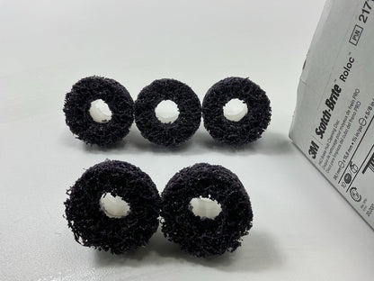(5) 3M 21713 Scotch-brite Roloc Pro Brake Hub Cleaning Disc, 1-1/2 In X 5/8 In