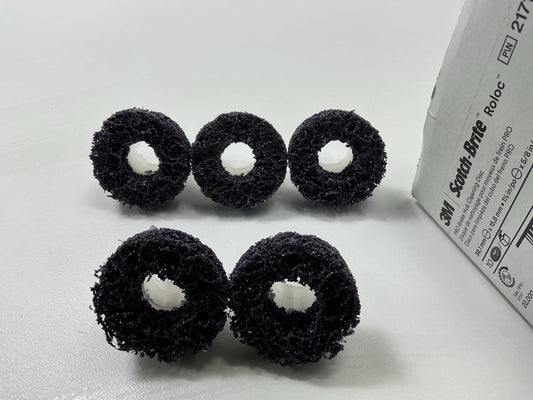 (5) 3M 21713 Scotch-brite Roloc Pro Brake Hub Cleaning Disc, 1-1/2 In X 5/8 In