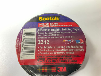 (2) Rolls - 3M 2242 Scotch 3/4 In. X 15 Ft. Linerless Electrical Splicing Tape