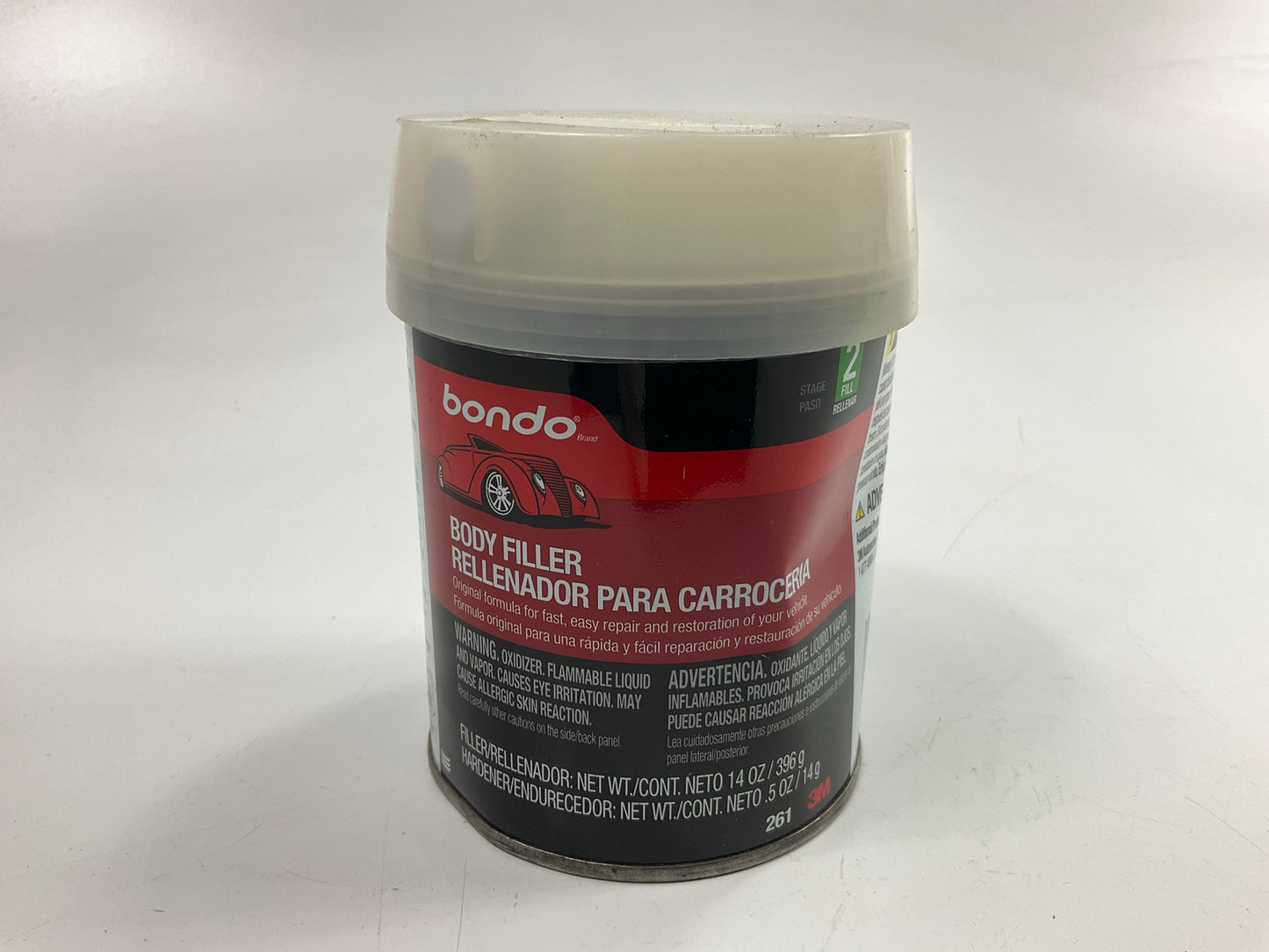 Small Dent - 3M 261 Bondo Body Filler, Original Formula Fast, Easy Repair