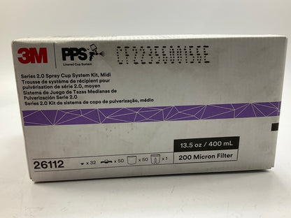 3M 26112 PPS Series 2.0 Spray Cup System Kit Midi 13.5 Fl Oz/ 400 Ml 200 Micron