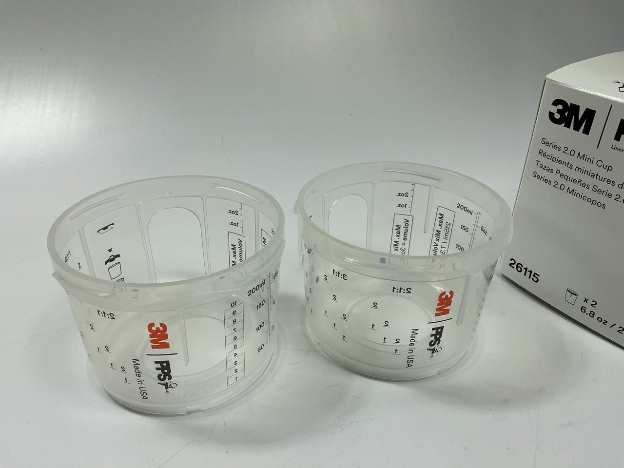 3M 26115 Spray Gun Cup, 6.8 Fl. Oz. Capacity, 2 / Pack