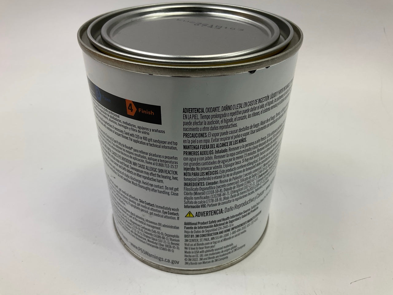 3M 262 Bondo Body Filler Kit (Stage 3) 1.75lbs  And Cream Hardener .75oz