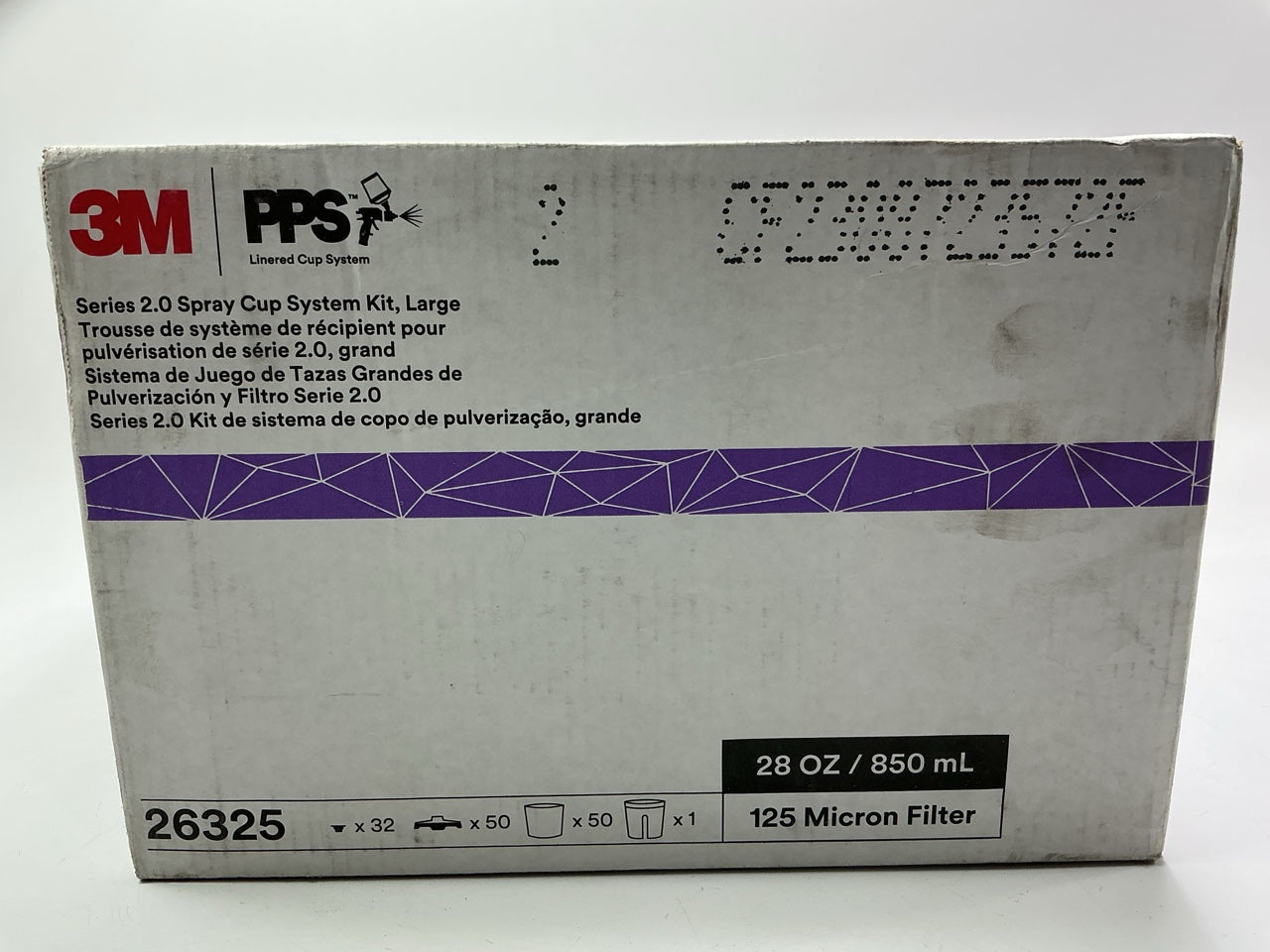 3M 26325 PPS 2.0 Spray Gun Cup, Lids &Liners Kit, Large, 28 Ounces, 125-Micron