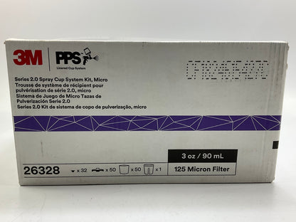 3M 26328 PPS 2.0 Spray Gun Cup, Lids And Liners Kit, 125-Micron Filter