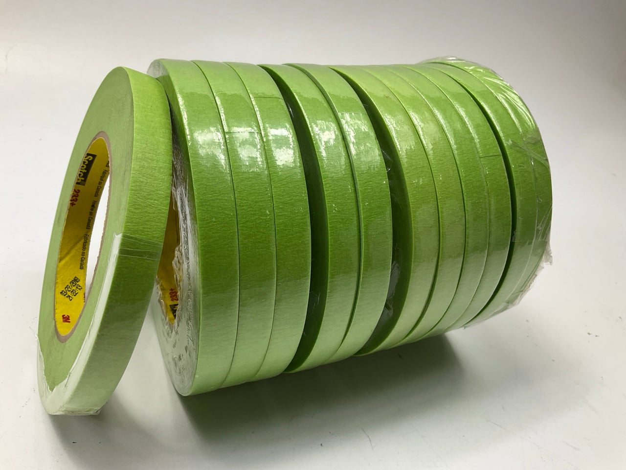 (12 Rolls) 3M 26332 Scotch Performance 233+ 1/2'' X 55 Yards Green Masking Tape