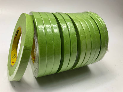 (12 Rolls) 3M 26332 Scotch Performance 233+ 1/2'' X 55 Yards Green Masking Tape