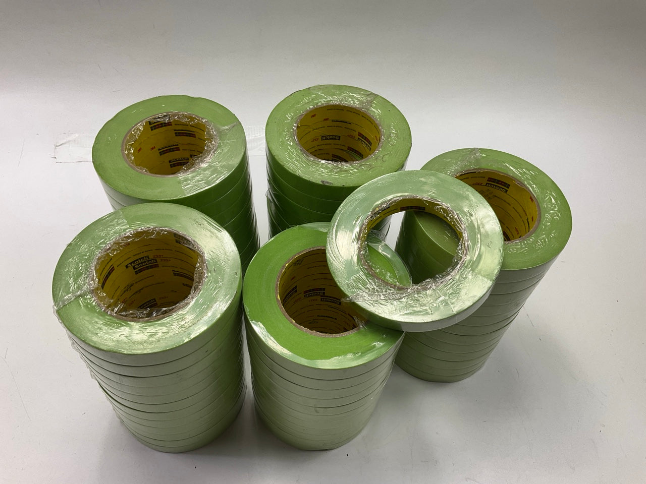 (60 Rolls) 3M 26334 Scotch Performance 233+ 18mm 3/4'' X 55yd Green Masking Tape