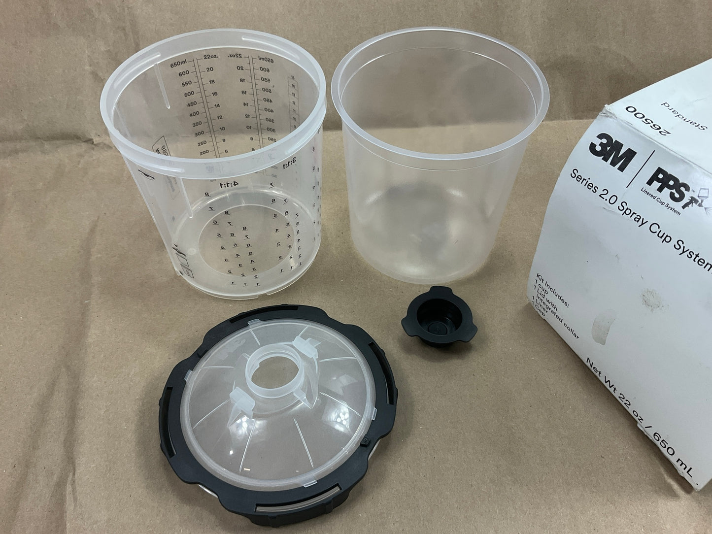 3M 26500 PPS Series 2.0 Spray Cup System Kit 1 Cup , 1 Lid 22 Oz , 200 Micron