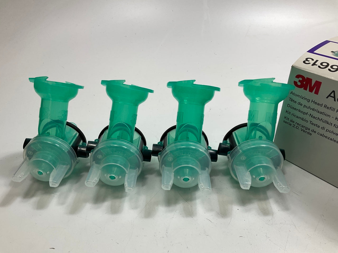 3M 26613 1.3MM Accuspray 2.0 PPS Atomizing Heads Green Spray Gun Tips, 4 Per Box