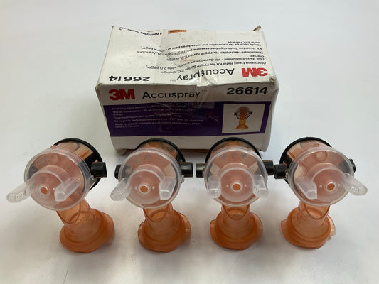 3M 26614 1.4mm Accuspray 2.0 PPS Atomizing Heads Orange Spray Gun Tips, 4 / Pack