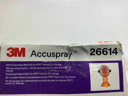 3M 26614 1.4mm Accuspray 2.0 PPS Atomizing Heads Orange Spray Gun Tips, 4 / Pack