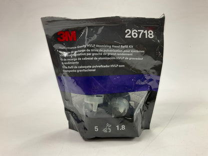 OPEN BAG 3M 26718 Performance Gravity HVLP Atomizing Head Refill Kit, Clear, 1.8