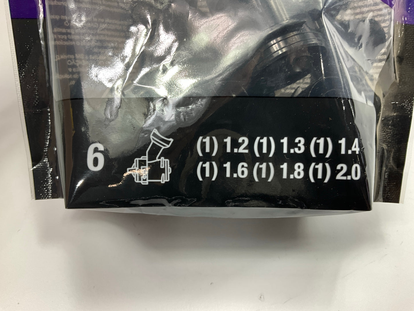 3M 26730 Performance Gravity HVLP Atomizing Head Variety Kit, Sizes 1.2 6-pack
