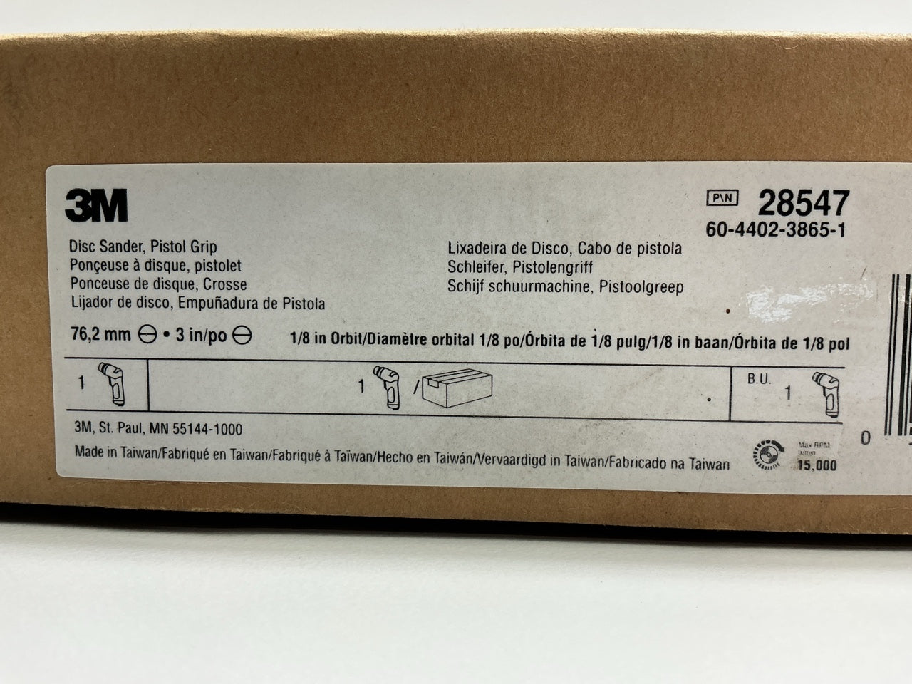3M 28547 3'' Air Pistol Cubitron Pistol Grip Disc Sander