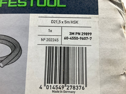 3M 29899 FESTOOL Suction Hose For Hand Sanding Blocks With Dust Extraction