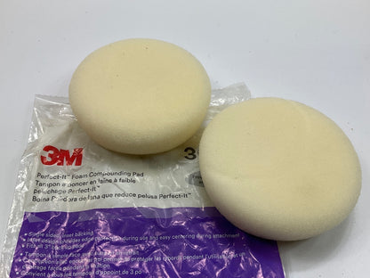 3M 30041 Perfect-It White 4 Inch Foam Compounding Pad - 2 Pads