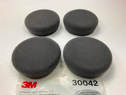 3M 30042 Perfect-It 4'' Single Sided Polishing Foam Pads, Hook And Loop - 4 PACK