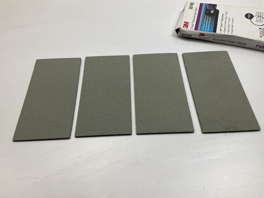 3M 30190 Foam Sheet Trizact Sanding Sheet 2-3/4 X 5-1/2 Hookit P3000, 4 Sheets