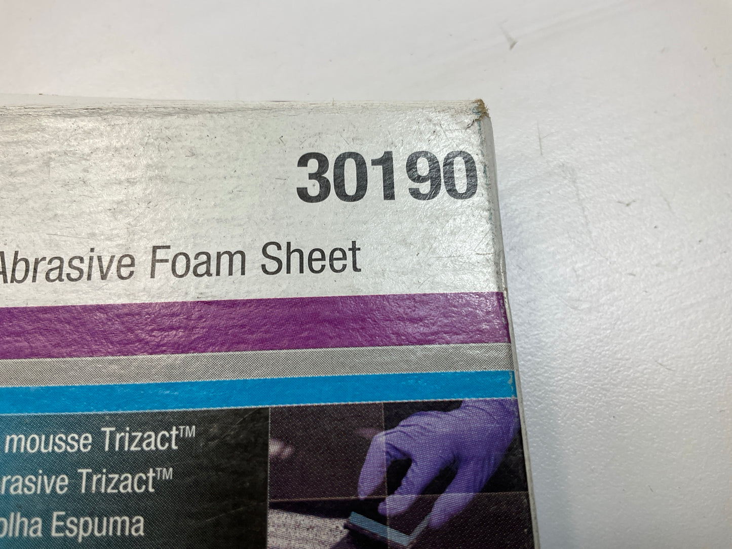 3M 30190 Foam Sheet Trizact Sanding Sheet 2-3/4 X 5-1/2 Hookit P3000, 4 Sheets