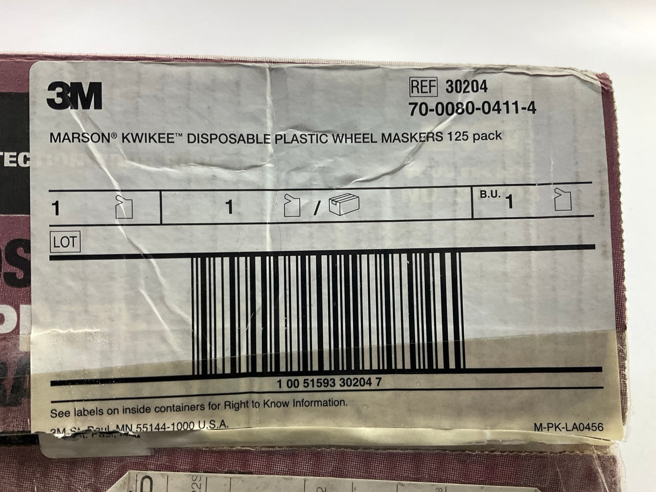 3M 30204 Disposable Plastic Wheel Maskers, X Large, 125 Covers In Box