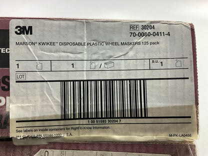 3M 30204 Disposable Plastic Wheel Maskers, X Large, 125 Covers In Box