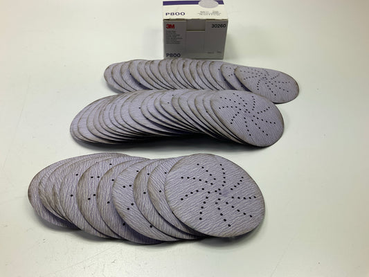 3M 30260 Purple Clean Sanding Hookit Disc, 3 Inch, P800 Grit, BOX OF 50 Discs