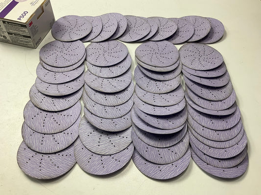 3M 30272 Purple Clean Sanding Hookit Disc, 3 Inch, P500 Grit, 50 Disc Pack