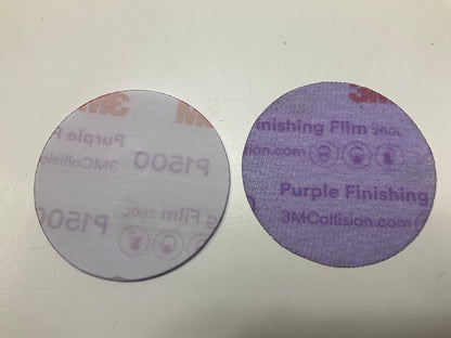 3M 30367 260L Series Sanding Abrasive Discs 3 In Dia 1500 Grit Purple, 50 Discs