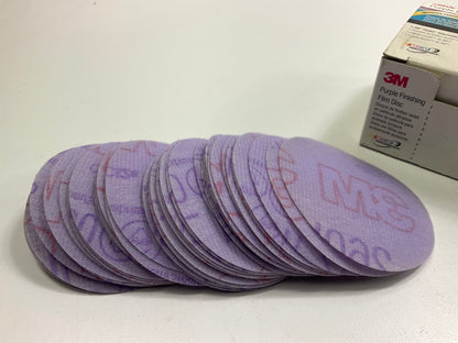 3M 30368 Hookit 3 In. 1200 Grit Purple Finishing Film Sanding Disc (50/Box)