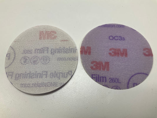 3M 30370 Hookit 3 In. 800 Grit Purple Finishing Film Sanding Disc (50/Box)