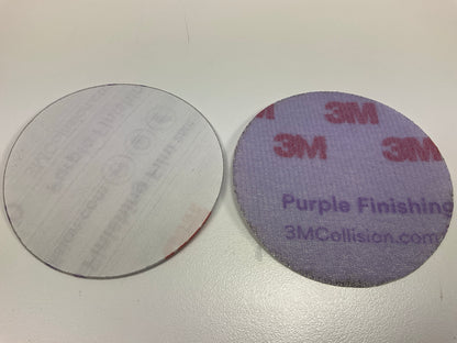 3M 30371 Hookit 3'', 600 Grit Purple Finishing Film Sanding Disc (50/Box)