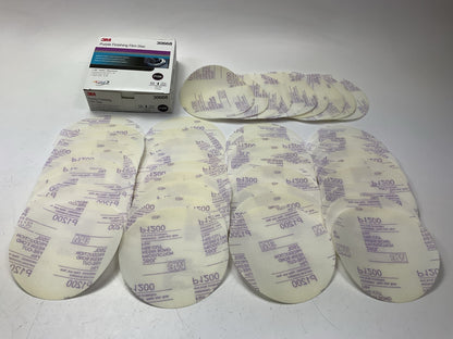 3M 30668 6'' 1200 Grit Purple Finishing Film Hookit Sanding Disc. 50 Per Box