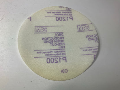 3M 30668 6'' 1200 Grit Purple Finishing Film Hookit Sanding Disc. 50 Per Box