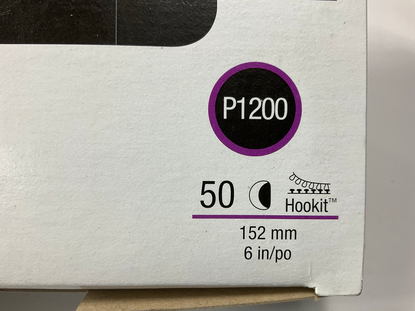 3M 30668 6'' 1200 Grit Purple Finishing Film Hookit Sanding Disc. 50 Per Box
