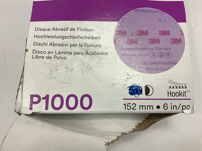 3M 30669 Purple Finishing Film Hookit Sanding Disc 6'' P1000 Grit (50/Box)